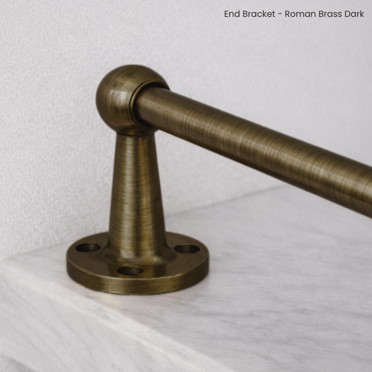 6mm Solid Brass Gallery Shelf Rail Bracket