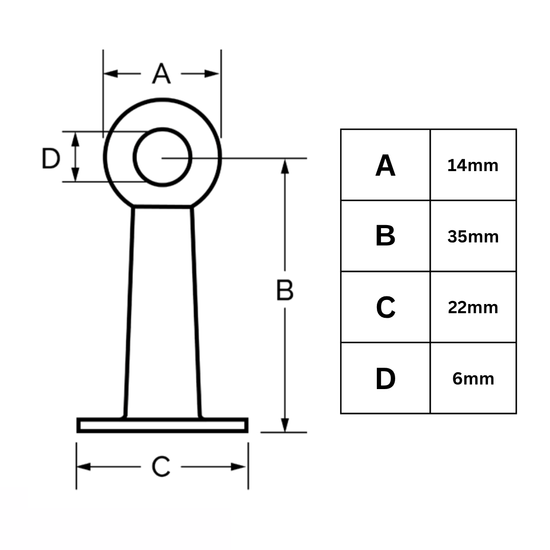 6mm Fiddle Rail Bracket