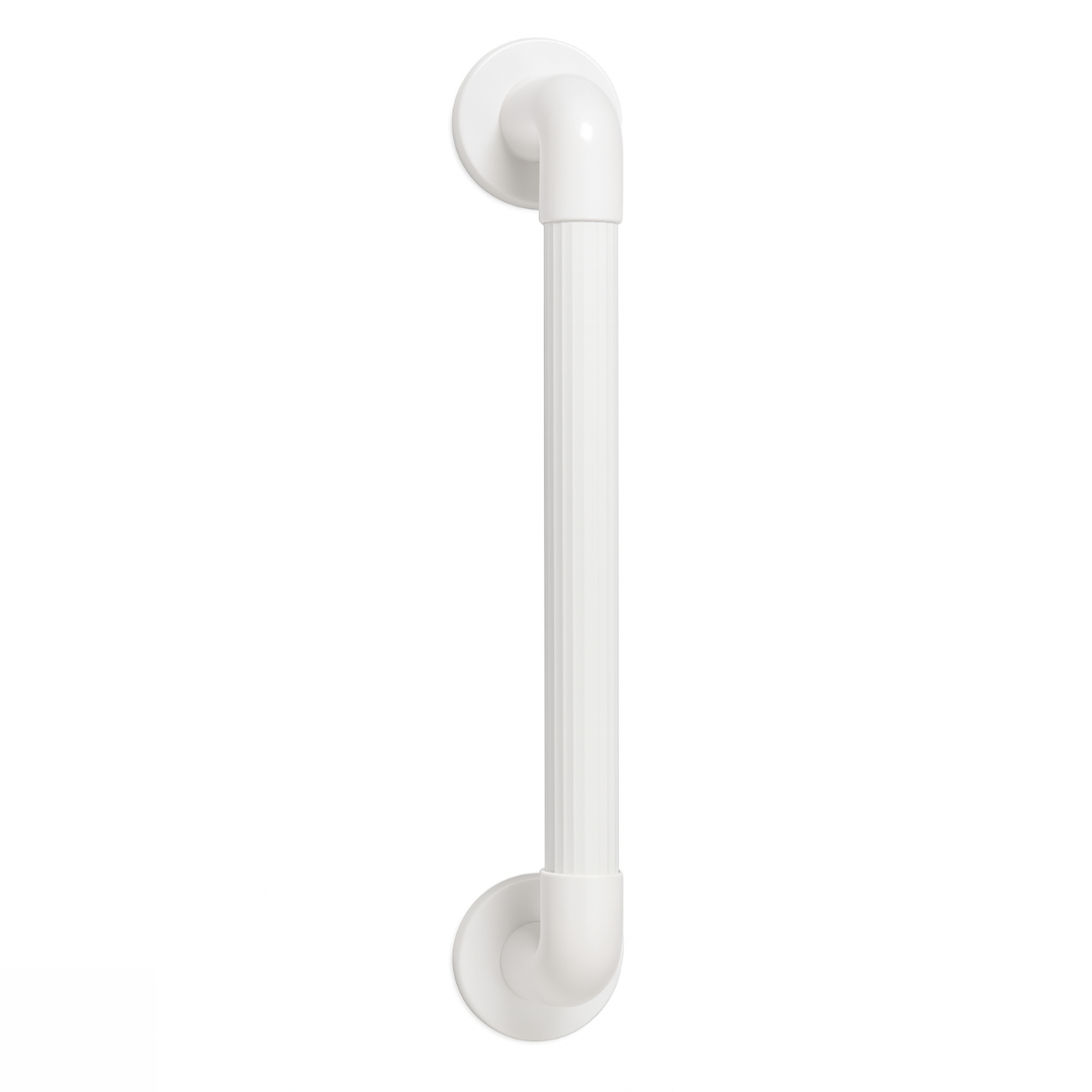 White Plastic Fluted Grab Rail