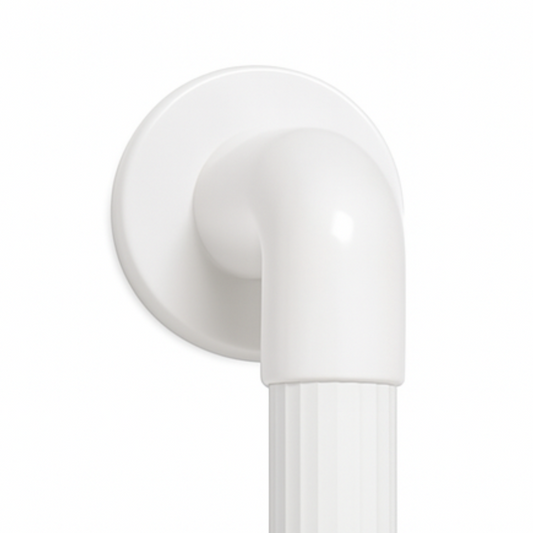 White Plastic Fluted Grab Rail