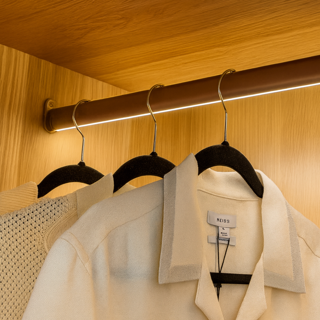 30x15mm Oval LED Wardrobe Rail
