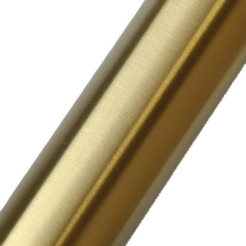 Round Brass Rail - Satin Brass