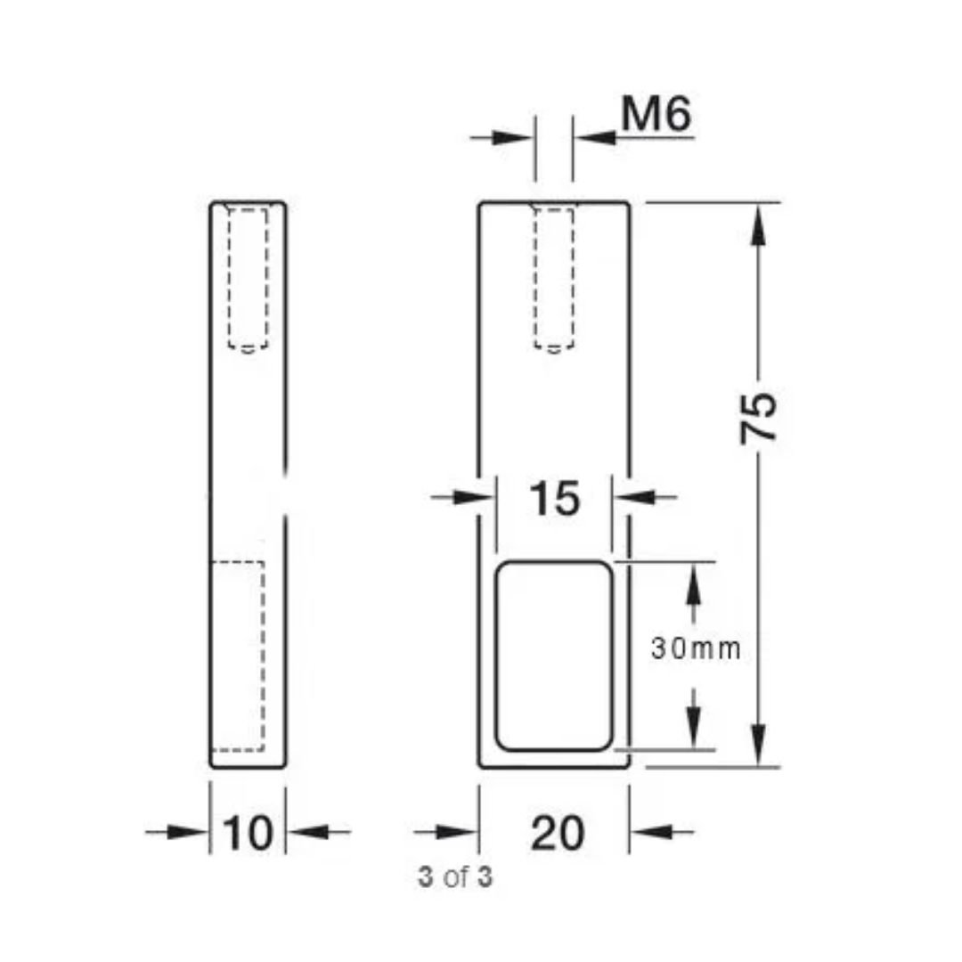 30x15mm Rectangular Brackets