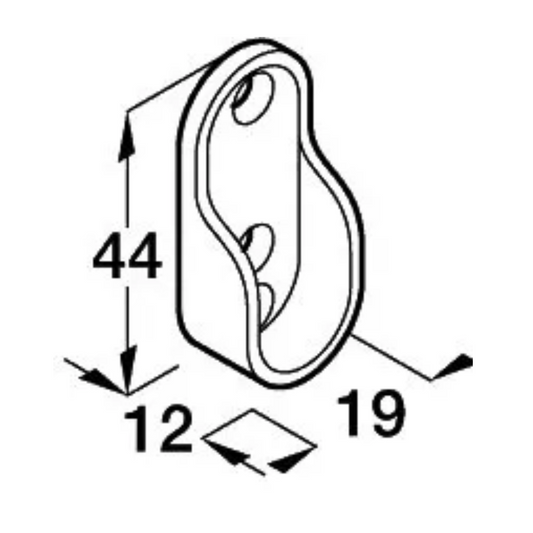 30x15mm Oval End Socket