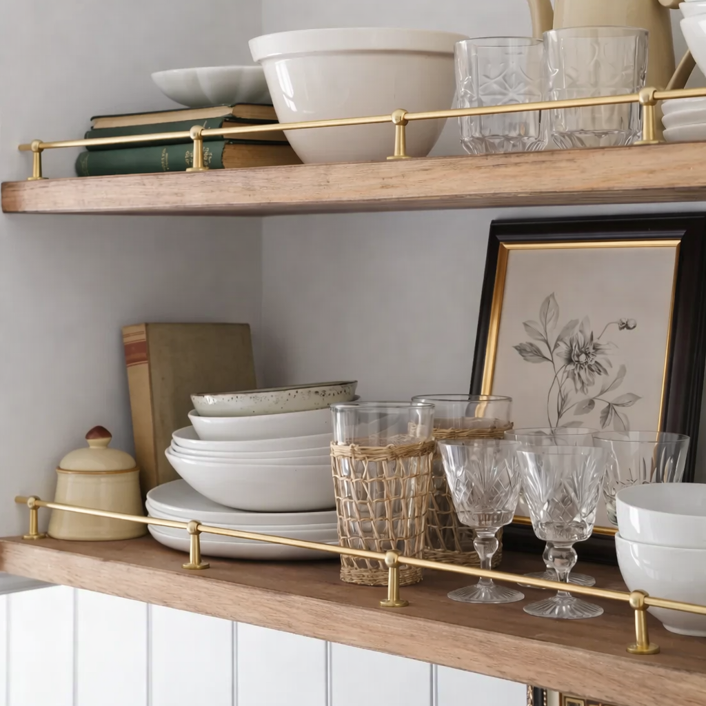 6mm Solid Brass Gallery Shelf Rail Rod