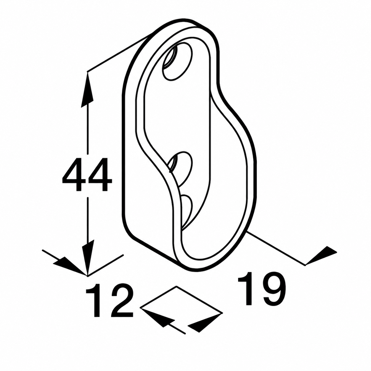 30x15mm Oval End Socket