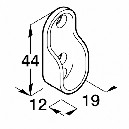 30x15mm Oval End Socket