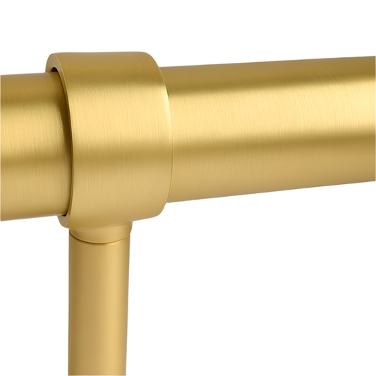 Round Brass Rail - Satin Brass