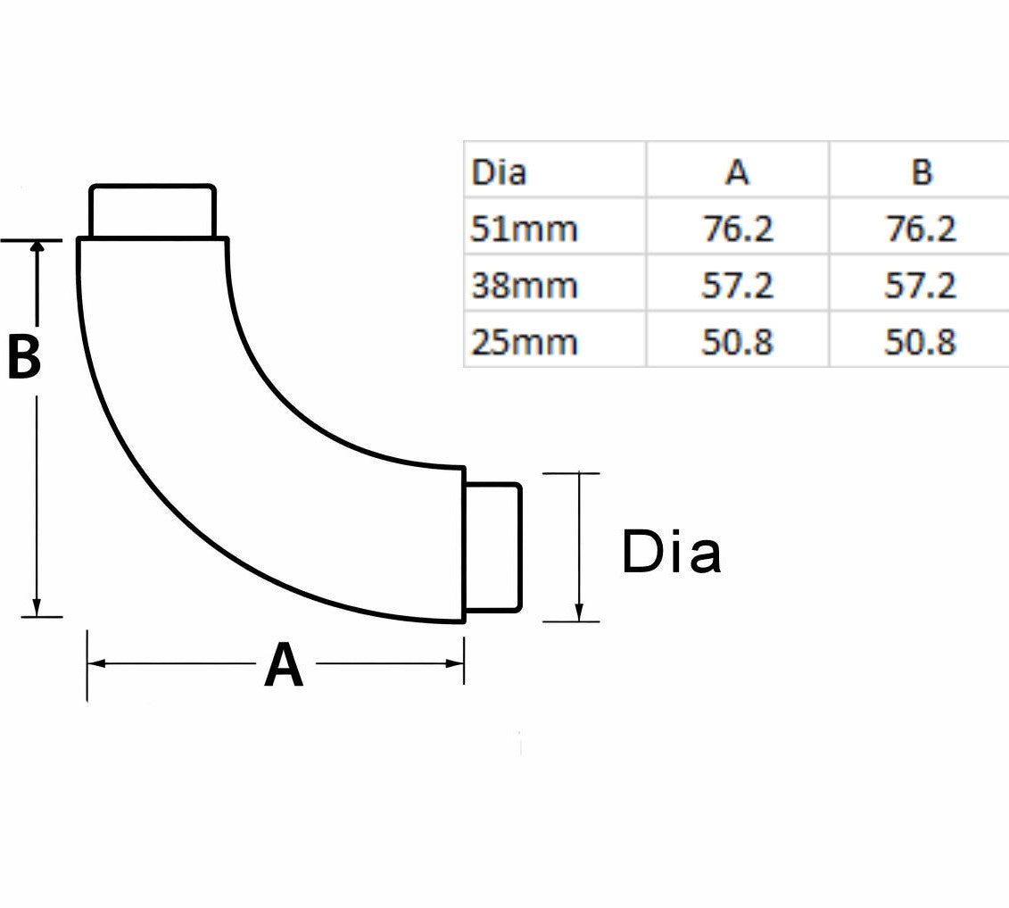 90° Curved Elbow