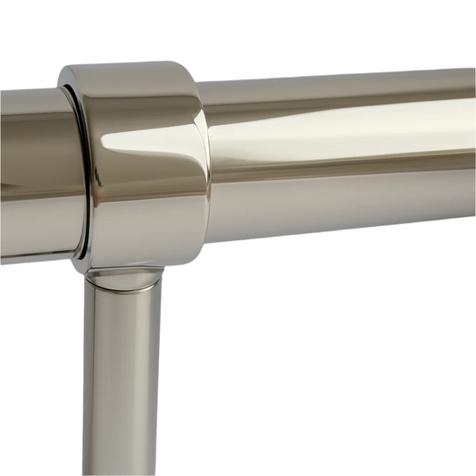 Round Brass Rail - Polished Nickel