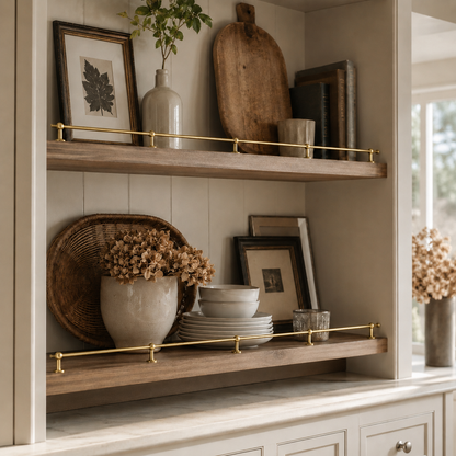 6mm Solid Brass Gallery Shelf Rail Bracket
