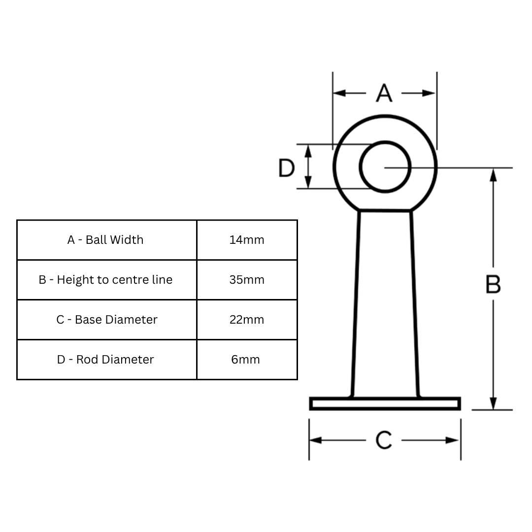 6mm Gallery Shelf Rail Bracket