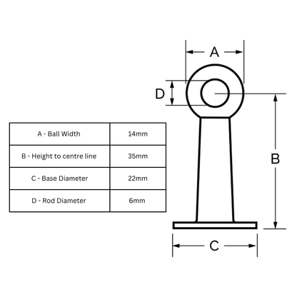6mm Gallery Shelf Rail Bracket