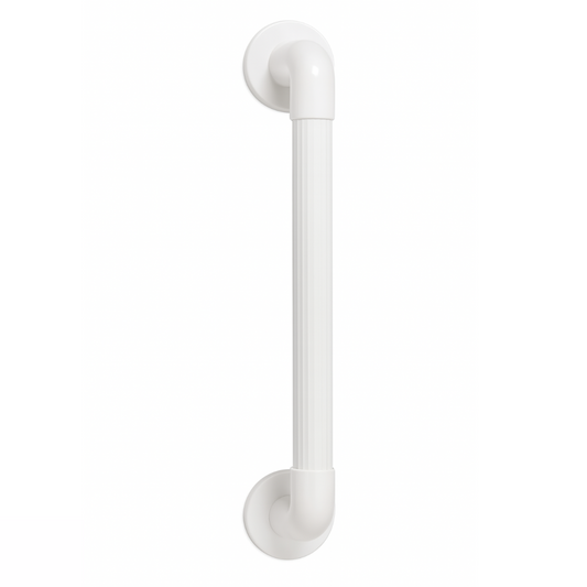 White Plastic Fluted Grab Rail