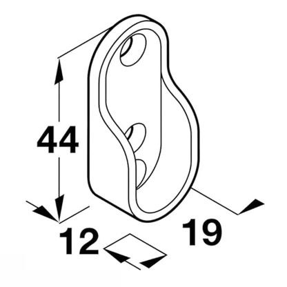 30x15mm Oval Plated Steel Wardrobe Rail Kit - Cut to Size