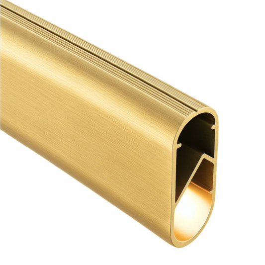 30x15mm Oval LED Wardrobe Rail