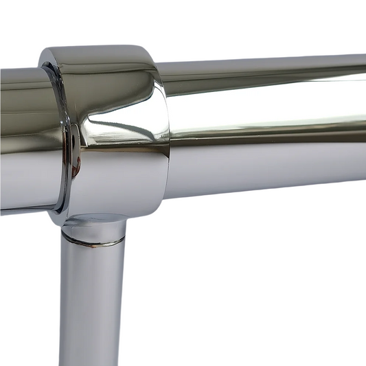 Round Brass Rail - Chrome Plated