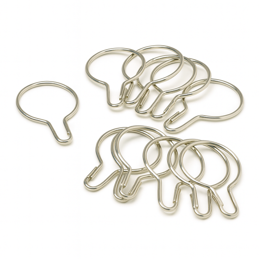 Brass Shower Curtain Hook - Chrome Plated