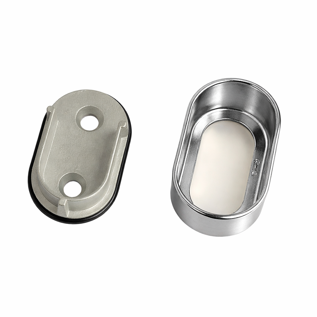 30x15mm Oval Plated Steel Wardrobe Rail INVISI Kit - Cut to Size