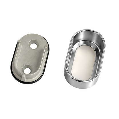 30x15mm Oval Plated Steel Wardrobe Rail INVISI Kit - Cut to Size