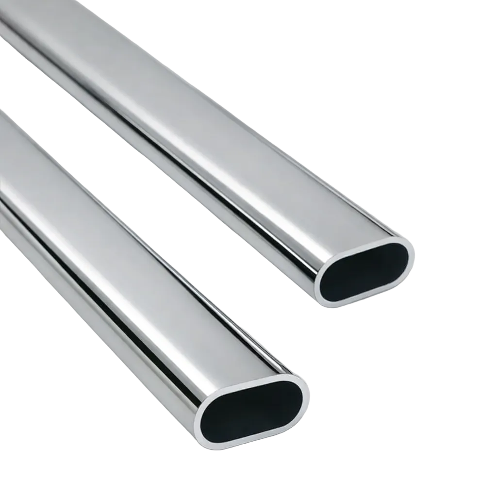 Oval Chrome on Brass Tube 