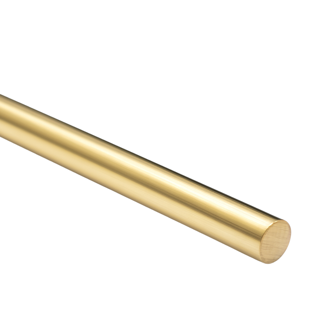 Brass Rod on white background 