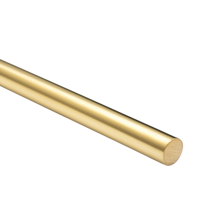 Brass Rod on white background 