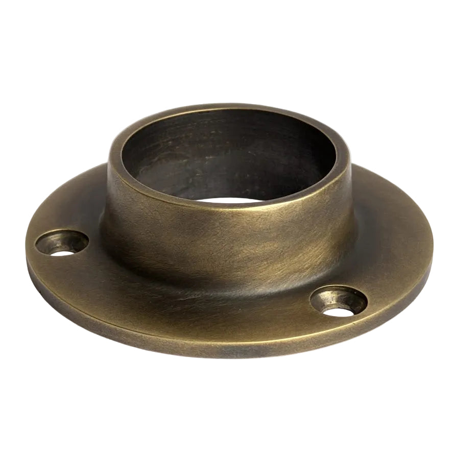 Bronze metal fitting on a white background