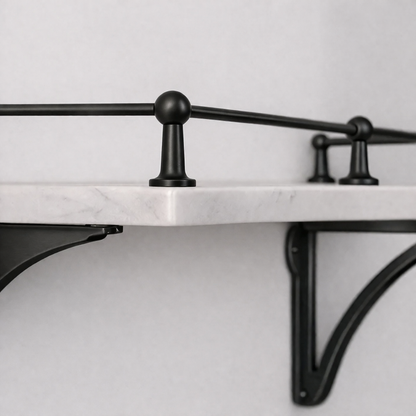 6mm Solid Brass Gallery Shelf Rail Bracket