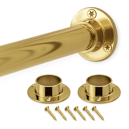 25mm Round Plated Steel Rail Kit - Cut to Size